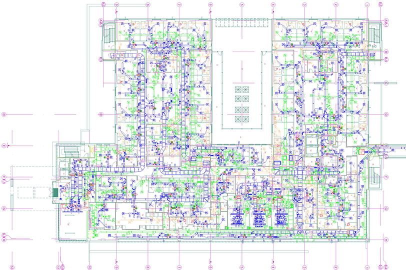 floorplan of mechanical duct layout