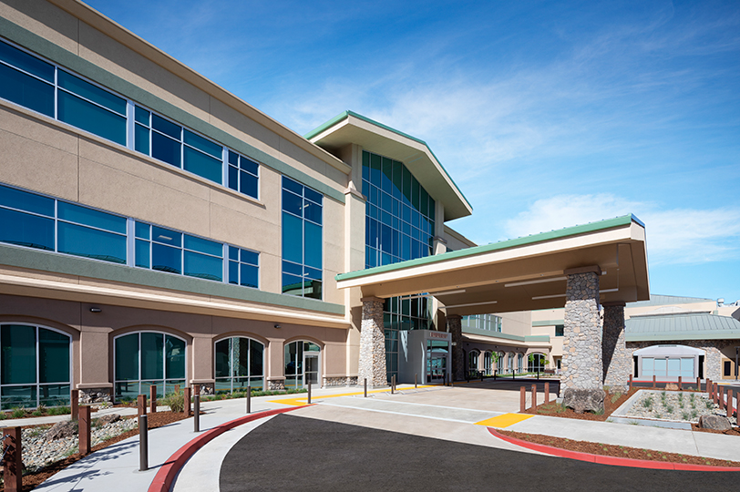 Exterior view of Emergency Department and patient drop off area