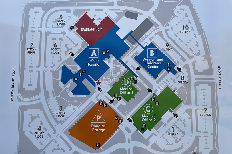 campus map showing all buildings