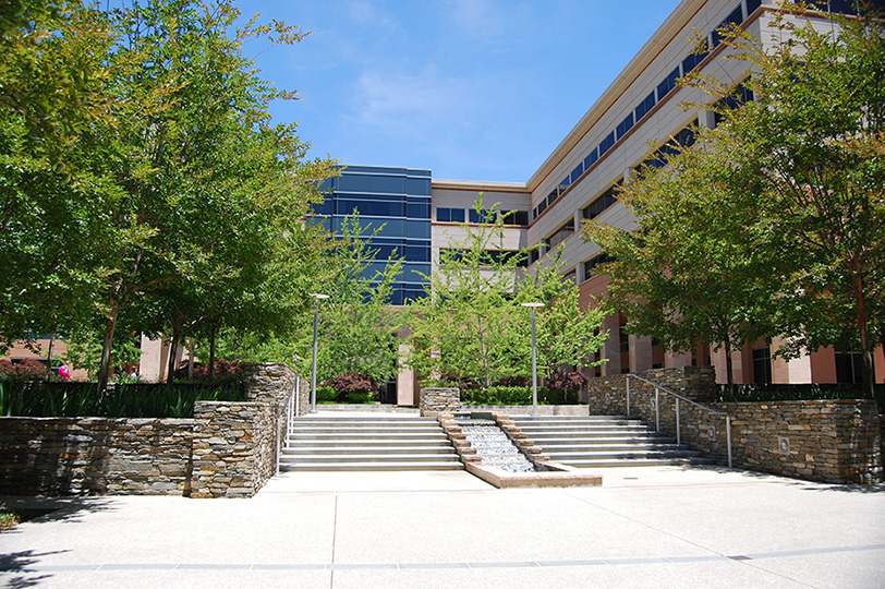 Exterior view of administrative buildings